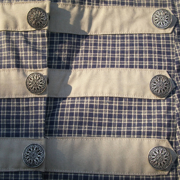 WOMENS M HandMade Steampunk Plaid Jacket - Picture 7 of 7